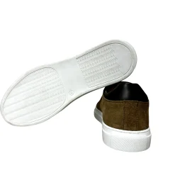 Scarpe di Maremma Sneakers Artigianale In Nabuk Taupe E Pelle Testa Di Moro*Uomo Sneakers