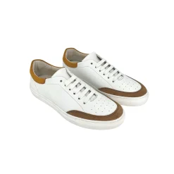 Scarpe di Maremma Sneakers Artigianale In Pelle Bianca E Nabuk*Uomo Sneakers