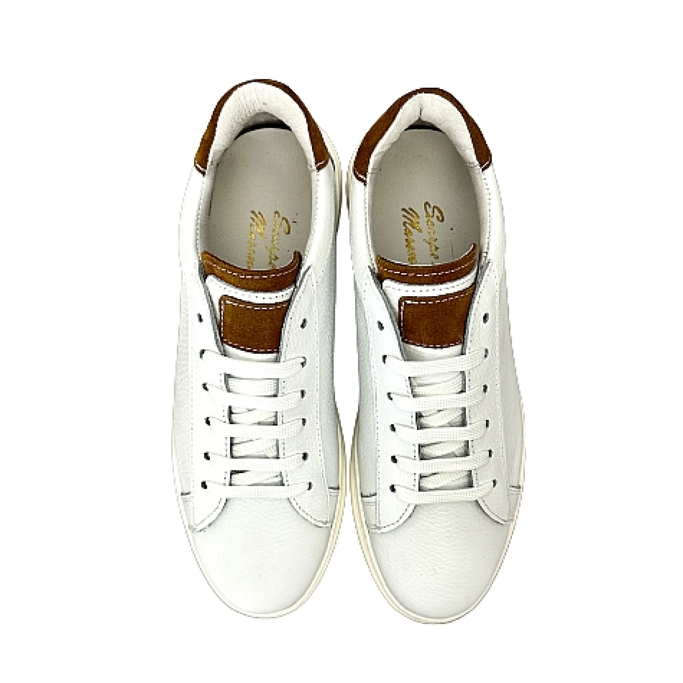 Scarpe di Maremma Sneakers Artigianale In Pelle Bianca*Uomo Sneakers
