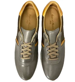 Scarpe di Maremma Sneakers Bassa Artigianale In Pelle Grigia*Uomo Sneakers