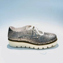 Scarpe di Maremma Sneakers Bassa In Pelle Argento*Donna Scarpe Stringate