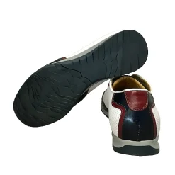 Scarpe di Maremma Sneakers Bassa In Pelle Bianca E Blu*Uomo Sneakers
