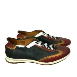 Scarpe di Maremma Sneakers Bassa In Pelle Blu E Rossa*Uomo Sneakers