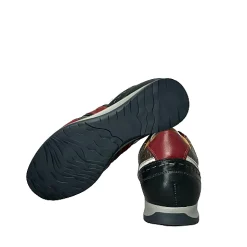 Scarpe di Maremma Sneakers Bassa In Pelle Grigia E Rossa*Uomo Sneakers