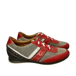 Scarpe di Maremma Sneakers Bassa In Pelle Grigia E Rossa*Uomo Sneakers