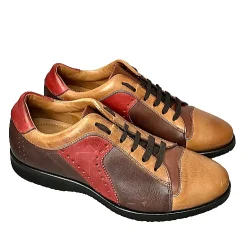 Scarpe di Maremma Sneakers Bassa In Pelle Marrone E Rossa*Uomo Sneakers