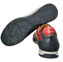 Scarpe di Maremma Sneakers Bassa In Pelle Rossa E Blu*Uomo Sneakers