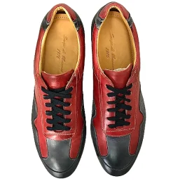 Scarpe di Maremma Sneakers Bassa In Pelle Rossa E Blu*Uomo Sneakers