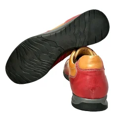 Scarpe di Maremma Sneakers Bassa In Pelle Rossa E Cuoio*Uomo Sneakers