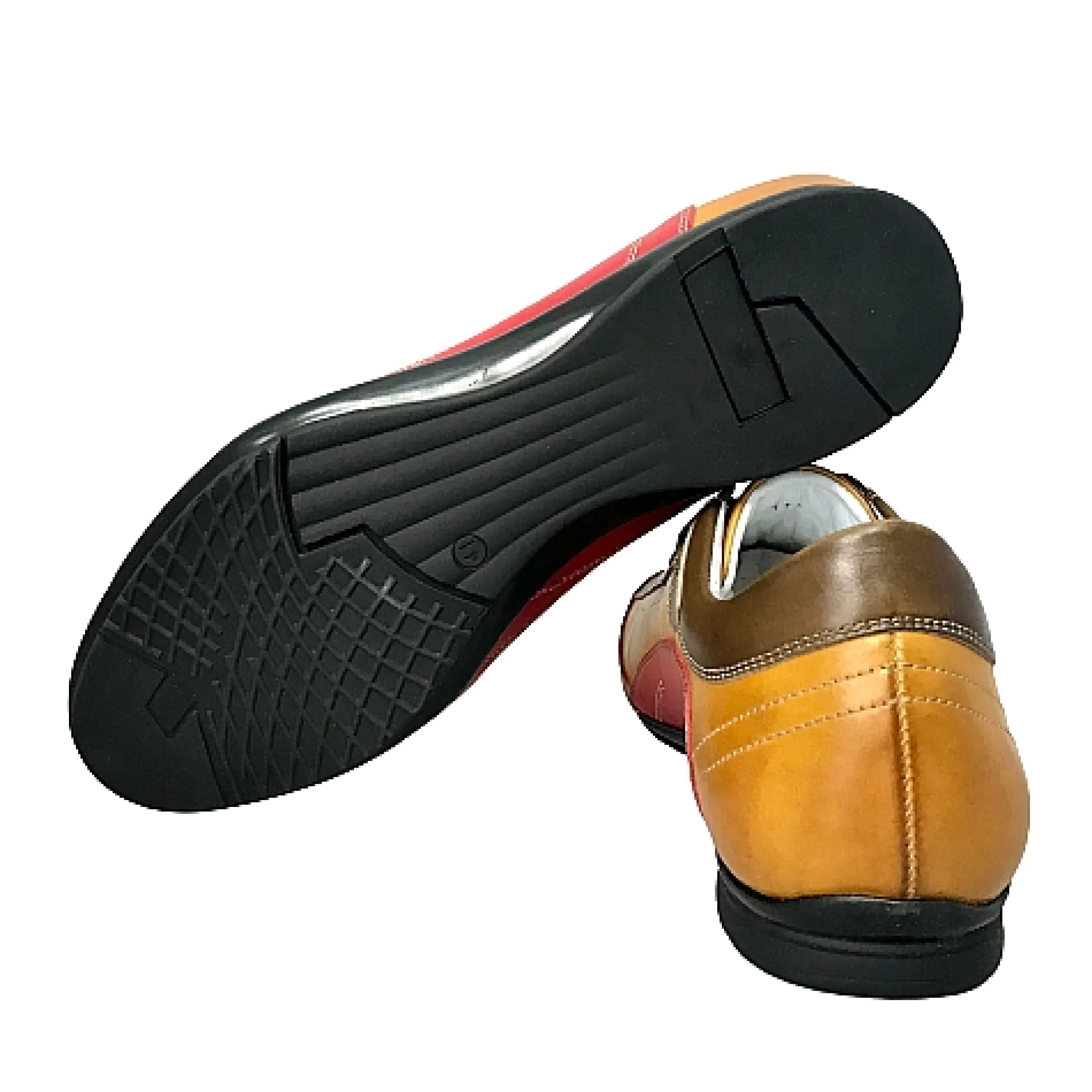 Scarpe di Maremma Sneakers Race Artigianale In Pelle Ocra E Rossa*Uomo Sneakers