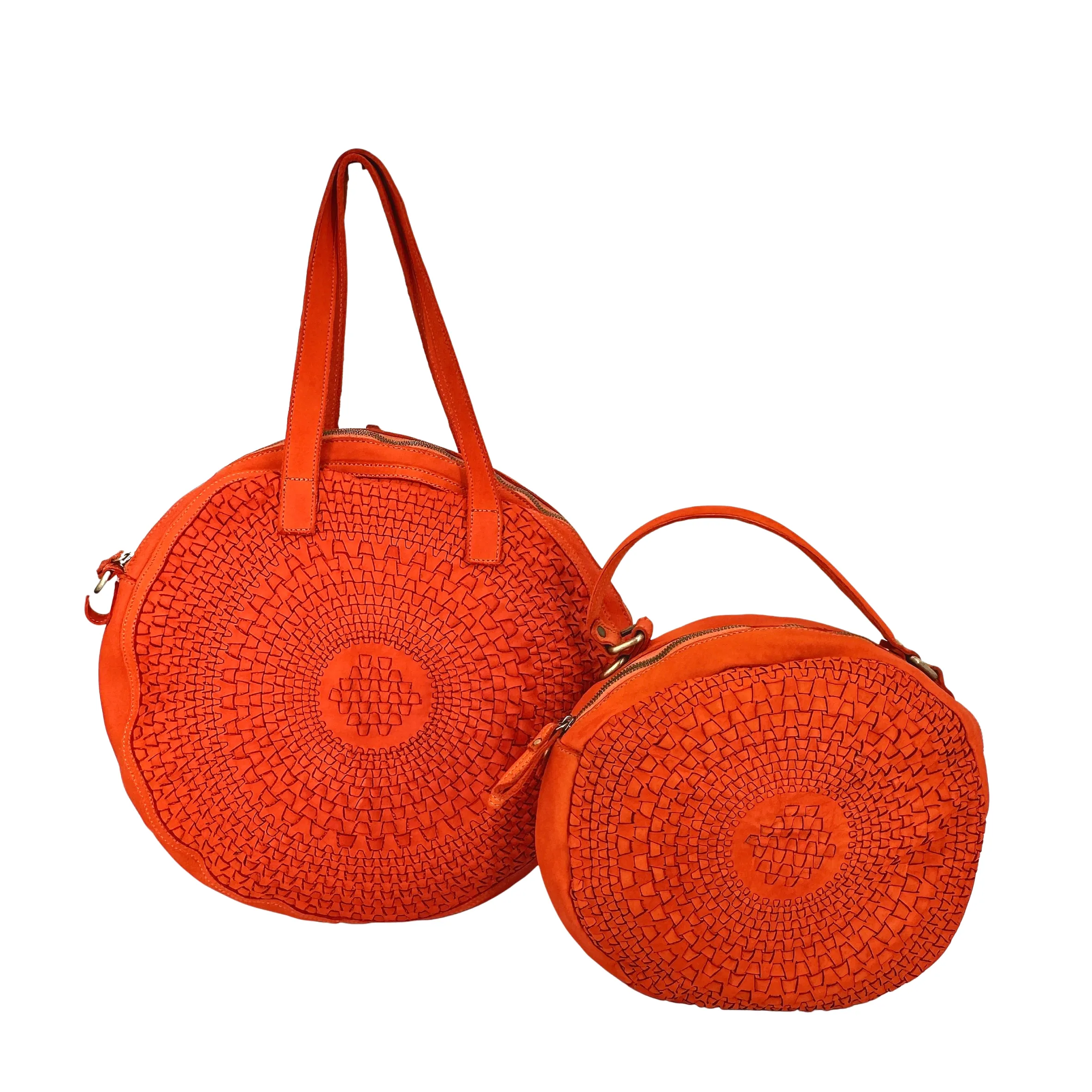Scarpe di Maremma Sole Big Borsa Rotonda Intrecciata*Donna Borse Morbide