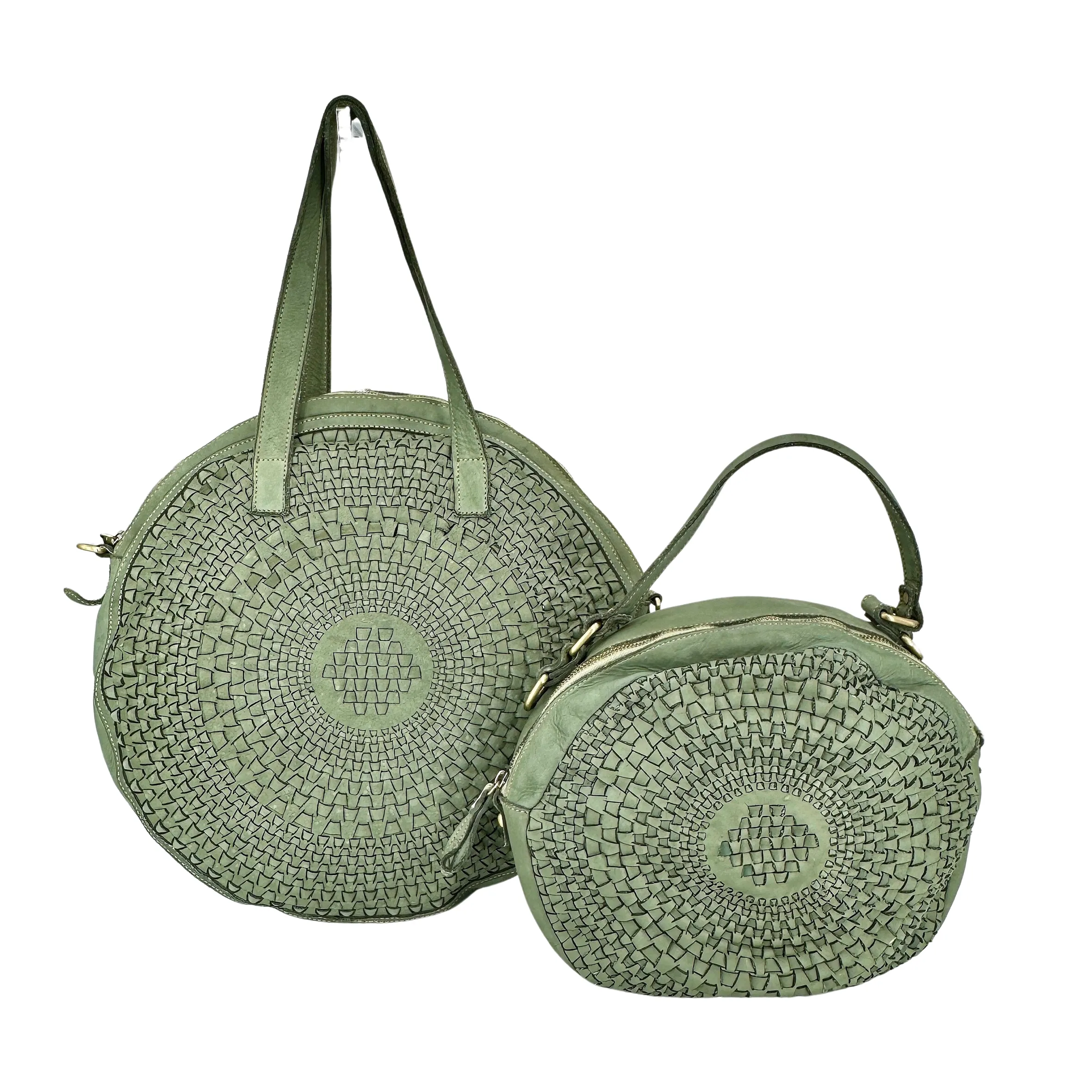 Scarpe di Maremma Sole Small Borsa Rotonda Intrecciata*Donna Borse Morbide