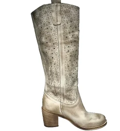 Scarpe di Maremma Stivale Alto Laserato Color Taupe*Donna Stivali