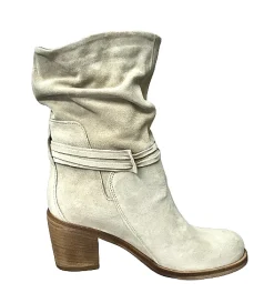 Scarpe di Maremma Stivale Artigianale Arricciato Panna*Donna Stivali