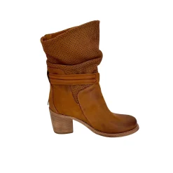 Scarpe di Maremma Stivale Artigianale In Pelle Nabuk Color Cuoio*Donna Stivali
