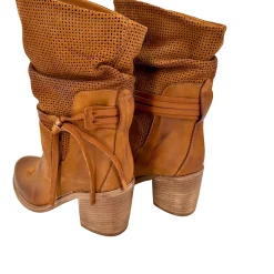Scarpe di Maremma Stivale Artigianale In Pelle Nabuk Color Cuoio*Donna Stivali