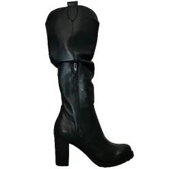 Scarpe di Maremma Stivale Artigianale Nero Con Tacco*Donna Stivali