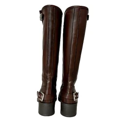 Scarpe di Maremma Stivale Biker Con Fibbie E Punta Squadrata Marrone Pfv*Donna Stivali