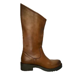 Scarpe di Maremma Stivale Cuoio Asimmetrico Con Tacco*Donna Stivali