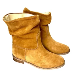 Scarpe di Maremma Stivale In Camoscio Arricciato E Zeppa Interna*Donna Stivali