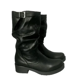 Scarpe di Maremma Stivale Medio In Pelle Artigianale Nero Pfv*Donna Stivali