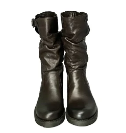 Scarpe di Maremma Stivale Medio In Pelle Artigianale Testa Di Moro Pfv*Donna Stivali