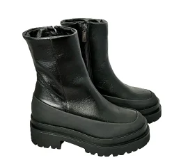 Scarpe di Maremma Stivaletto Nero Con Fondo Carrarmato*Donna Stivali