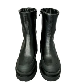 Scarpe di Maremma Stivaletto Nero Con Fondo Carrarmato*Donna Stivali