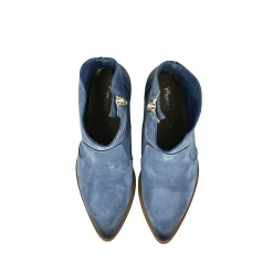 Scarpe di Maremma Stivaletto Texano In Camoscio Turchese*Donna Tronchetti