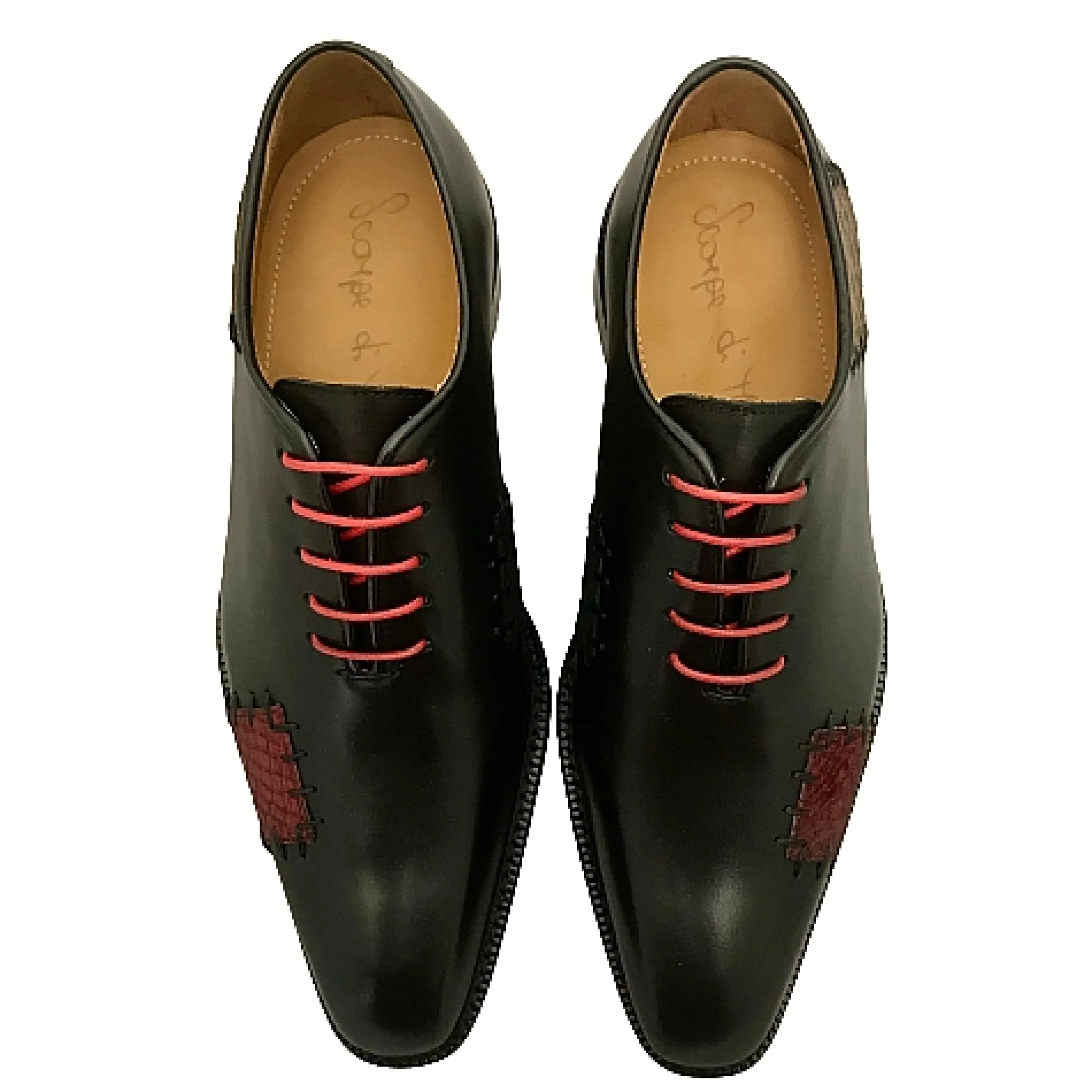 Scarpe di Maremma Stringata Artigianale Con Toppe Cucite*Uomo Stringate