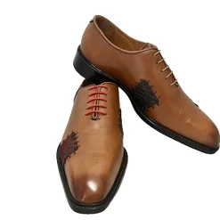 Scarpe di Maremma Stringata Artigianale Con Toppe Cucite*Uomo Stringate