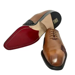 Scarpe di Maremma Stringata Artigianale Con Toppe Cucite*Uomo Stringate