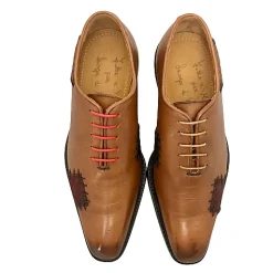 Scarpe di Maremma Stringata Artigianale Con Toppe Cucite*Uomo Stringate