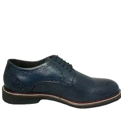 Scarpe di Maremma Stringata Artigianale Forata Blu*Uomo Stringate