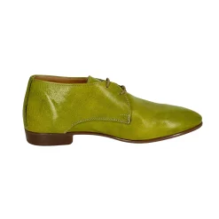 Scarpe di Maremma Stringata Artigianale In Pelle Tuffata Verde*Donna Scarpe Stringate
