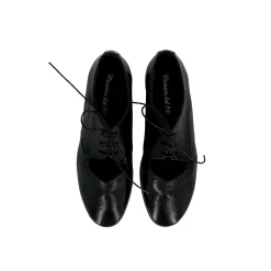 Scarpe di Maremma Stringata Artigianale In Pelle Tuffata Nera Camarri 1916*Donna Scarpe Stringate