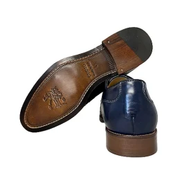 Scarpe di Maremma Stringata Artigianale Intrecciata Blu*Uomo Stringate