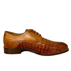 Scarpe di Maremma Stringata Artigianale Intrecciata Cognac Sfumata*Uomo Stringate