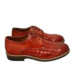 Scarpe di Maremma Stringata Artigianale Intrecciata Rossa*Uomo Stringate