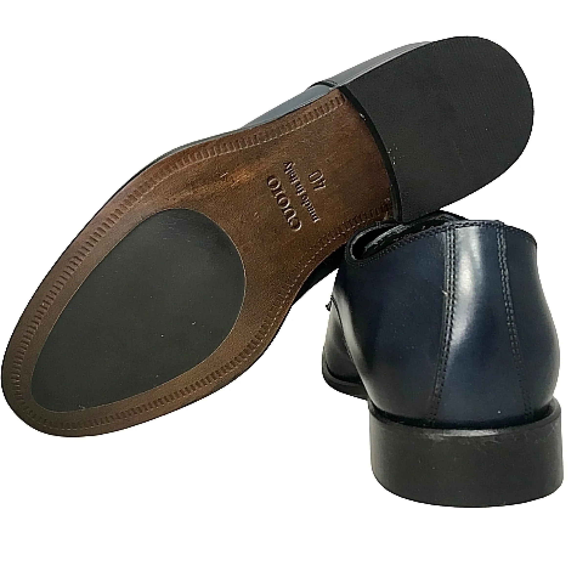 Scarpe di Maremma Stringata Blu Liscia*Uomo Stringate