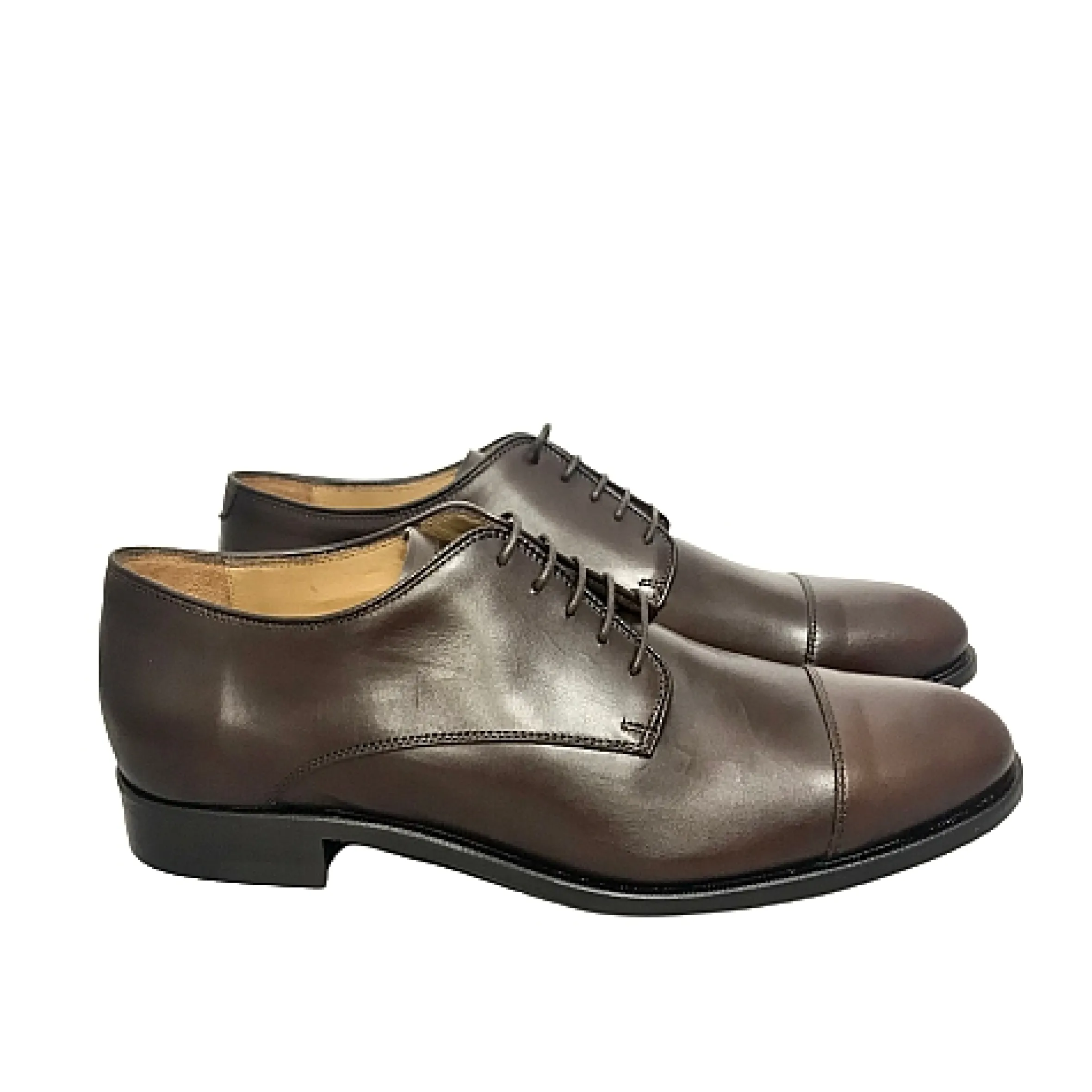 Scarpe di Maremma Stringata Con Spunterbo Color Dattero Cucita*Uomo Stringate
