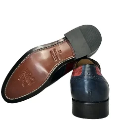 Scarpe di Maremma Stringata In Pelle- Duilio Blu E Rossa*Uomo Stringate