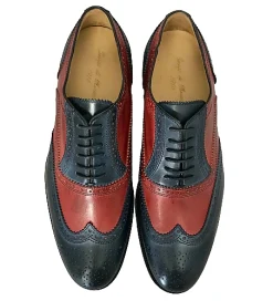 Scarpe di Maremma Stringata In Pelle- Duilio Blu E Rossa*Uomo Stringate