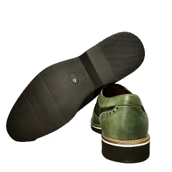 Scarpe di Maremma Stringata In Pelle E Nabuk Verde*Uomo Stringate
