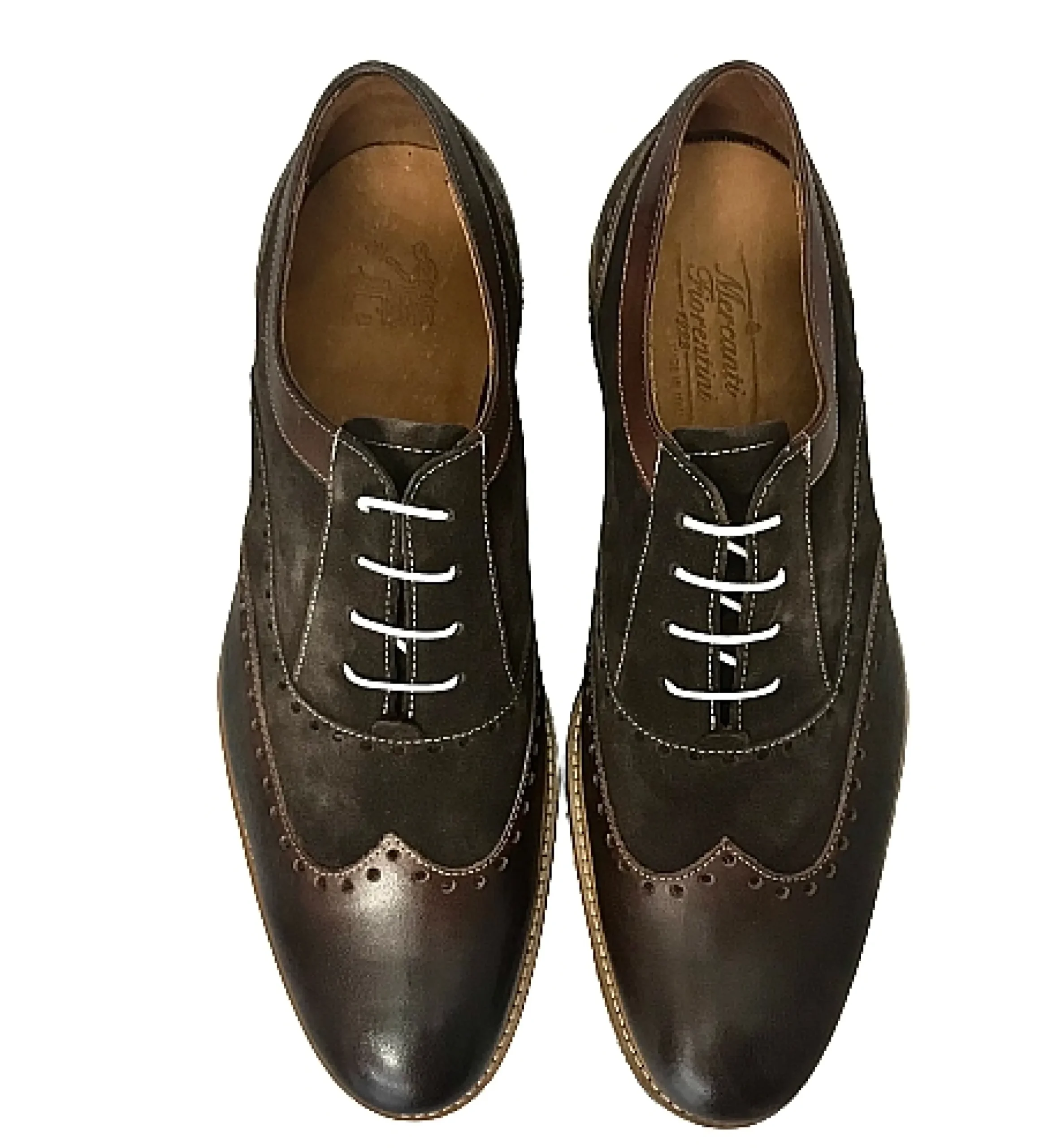 Scarpe di Maremma Stringata In Pelle E Nabuk Testa Di Moro*Uomo Stringate
