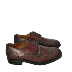 Scarpe di Maremma Stringata In Pelle Fondo Cuoio Duilio 3 Bordeaux*Uomo Stringate