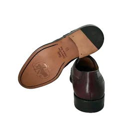 Scarpe di Maremma Stringata In Pelle Fondo Cuoio Duilio 3 Bordeaux*Uomo Stringate