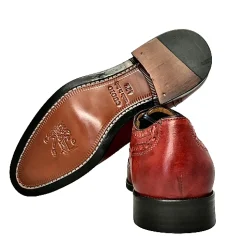 Scarpe di Maremma Stringata In Pelle Fondo Cuoio- Duilio Rossa*Uomo Stringate