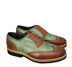 Scarpe di Maremma Stringata In Pelle Marrone E Verde*Uomo Stringate