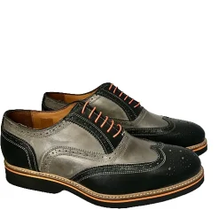 Scarpe di Maremma Stringata In Pelle Nera E Grigia Mod.H*Uomo Stringate
